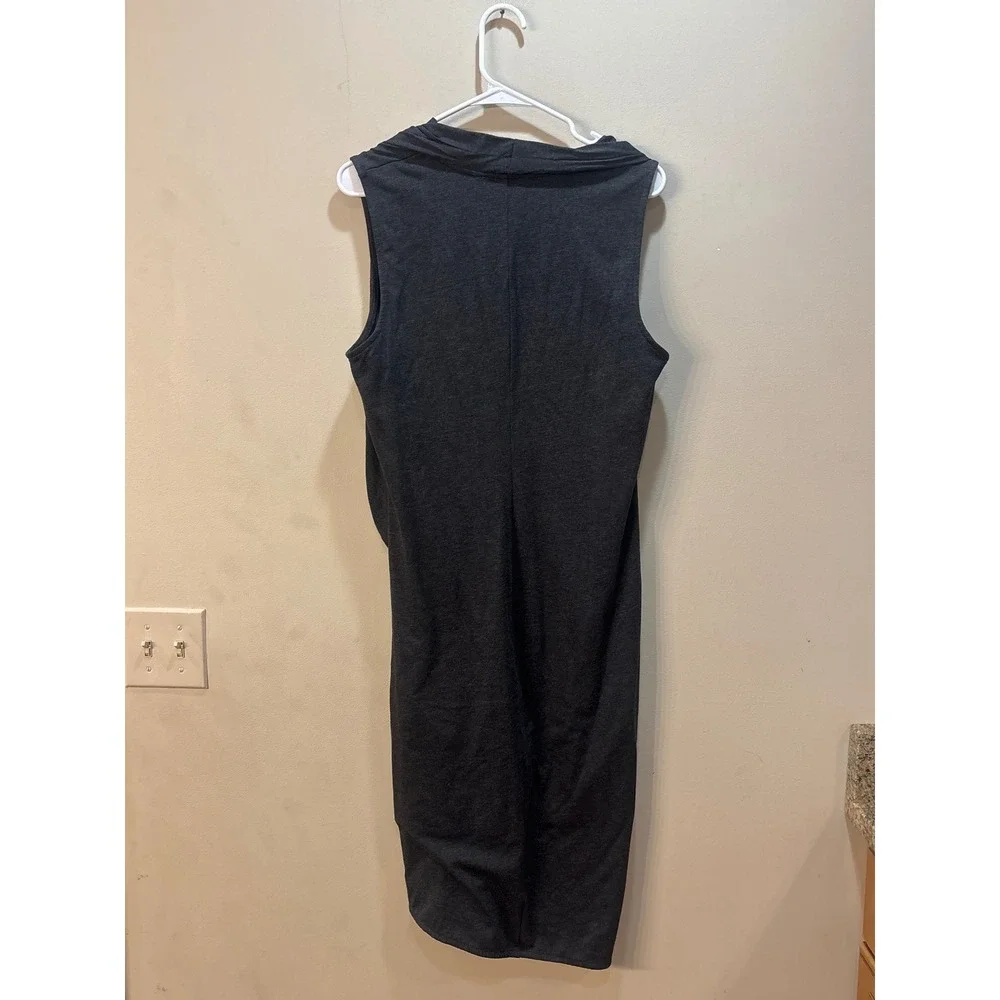 NWT Athleta Gray Sleeveless Surplice Jersey Duet Dress 398851-02 Large $98